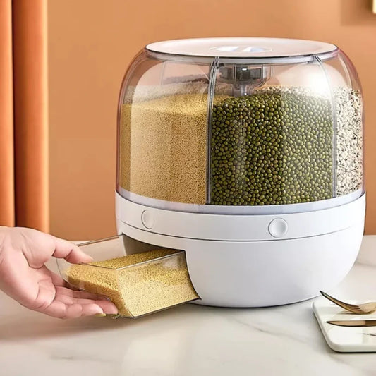 Dispensador Giratorio Para Granos 6 Divisiones