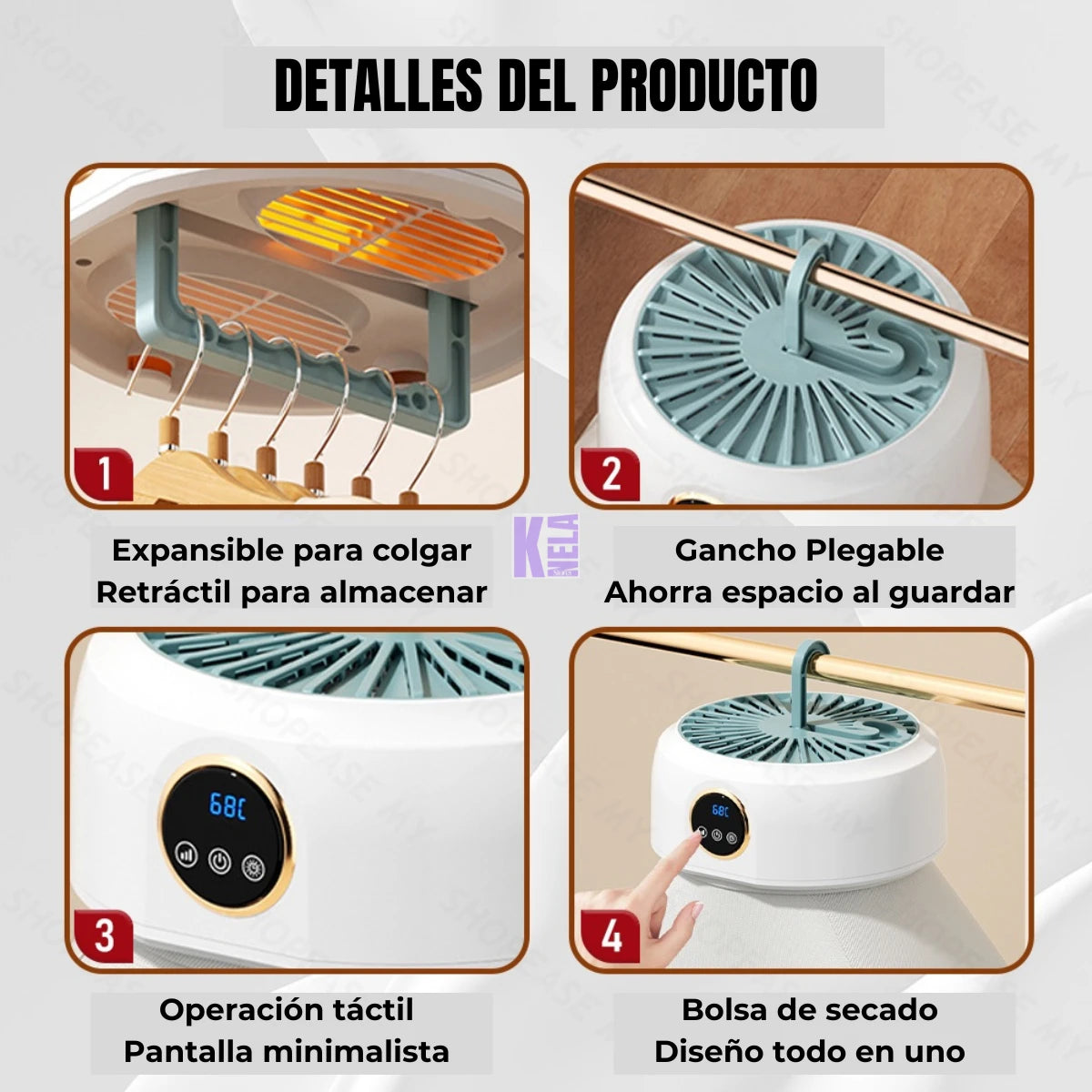 Secadora De Ropa Eléctrica Portatil