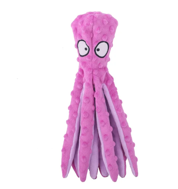 Pulpo para mascota con Pito Y Sonido De