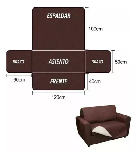 Forro cubre sofas 3 puestos