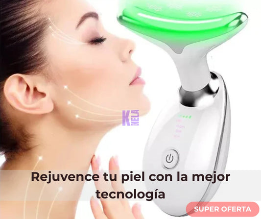 Masajeador Facial Rostro y Papada Con Luz LED