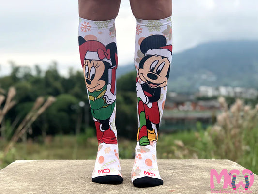 Medias de Compresion Minnie Navidad